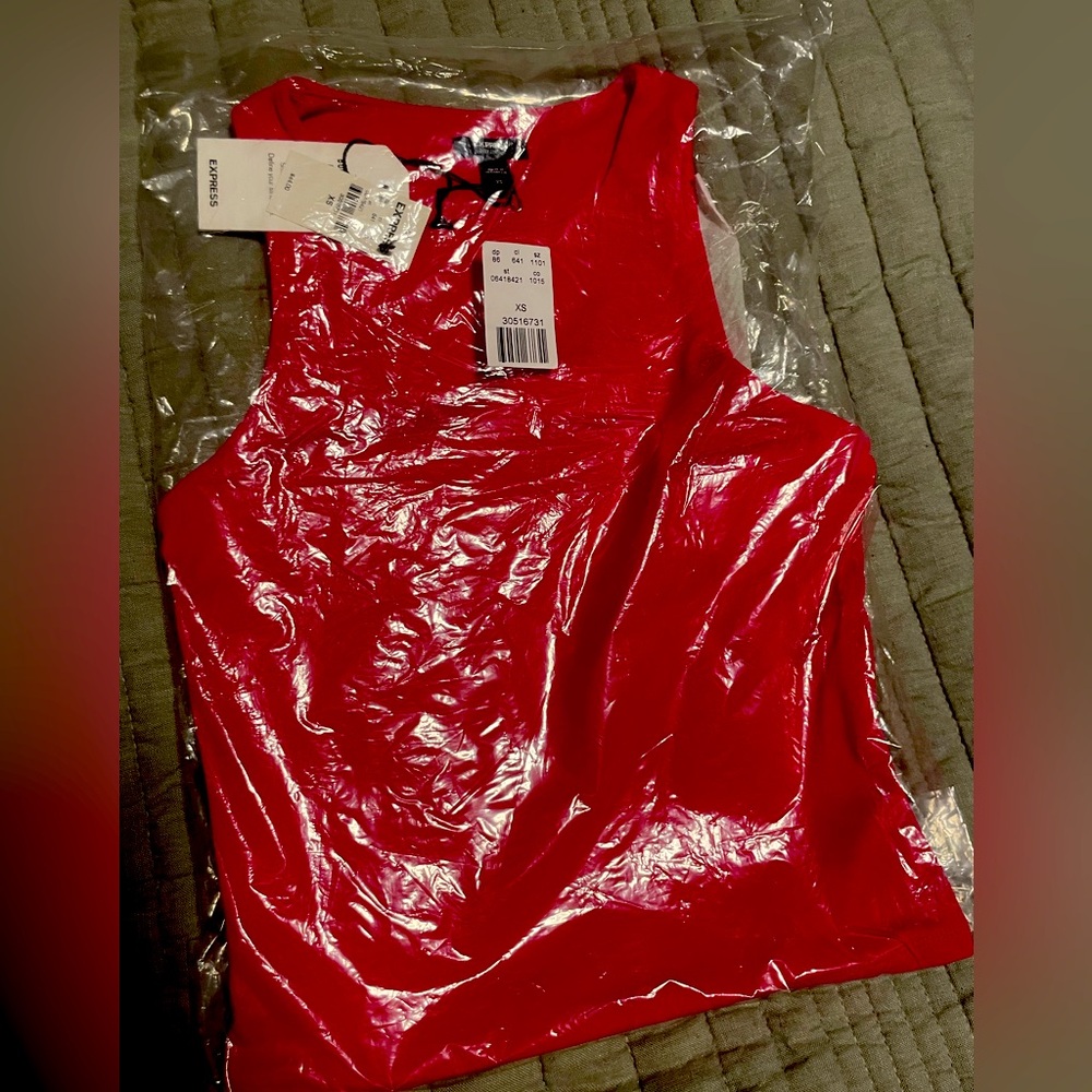 express hot pink compression tank top